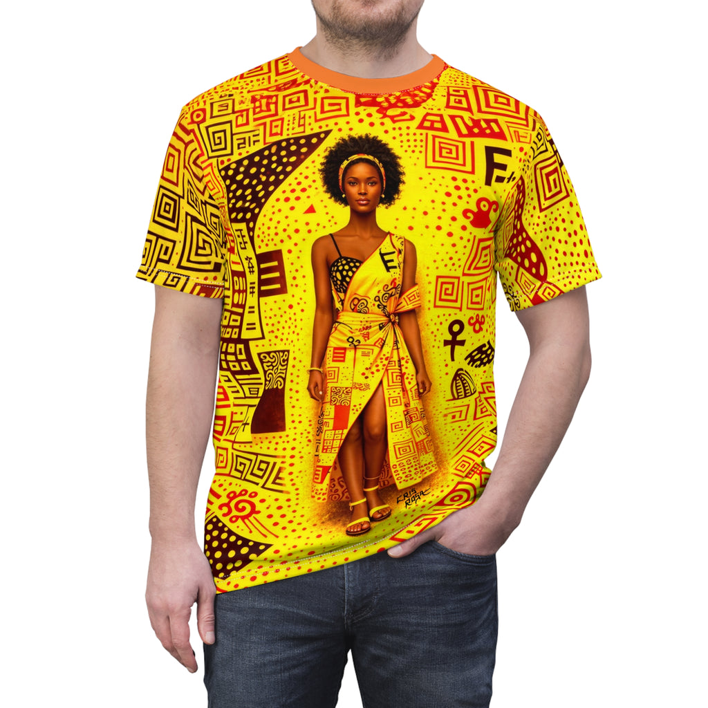 Camiseta Mulher Africana - Impressão Total - Assinada por Cris Rosa