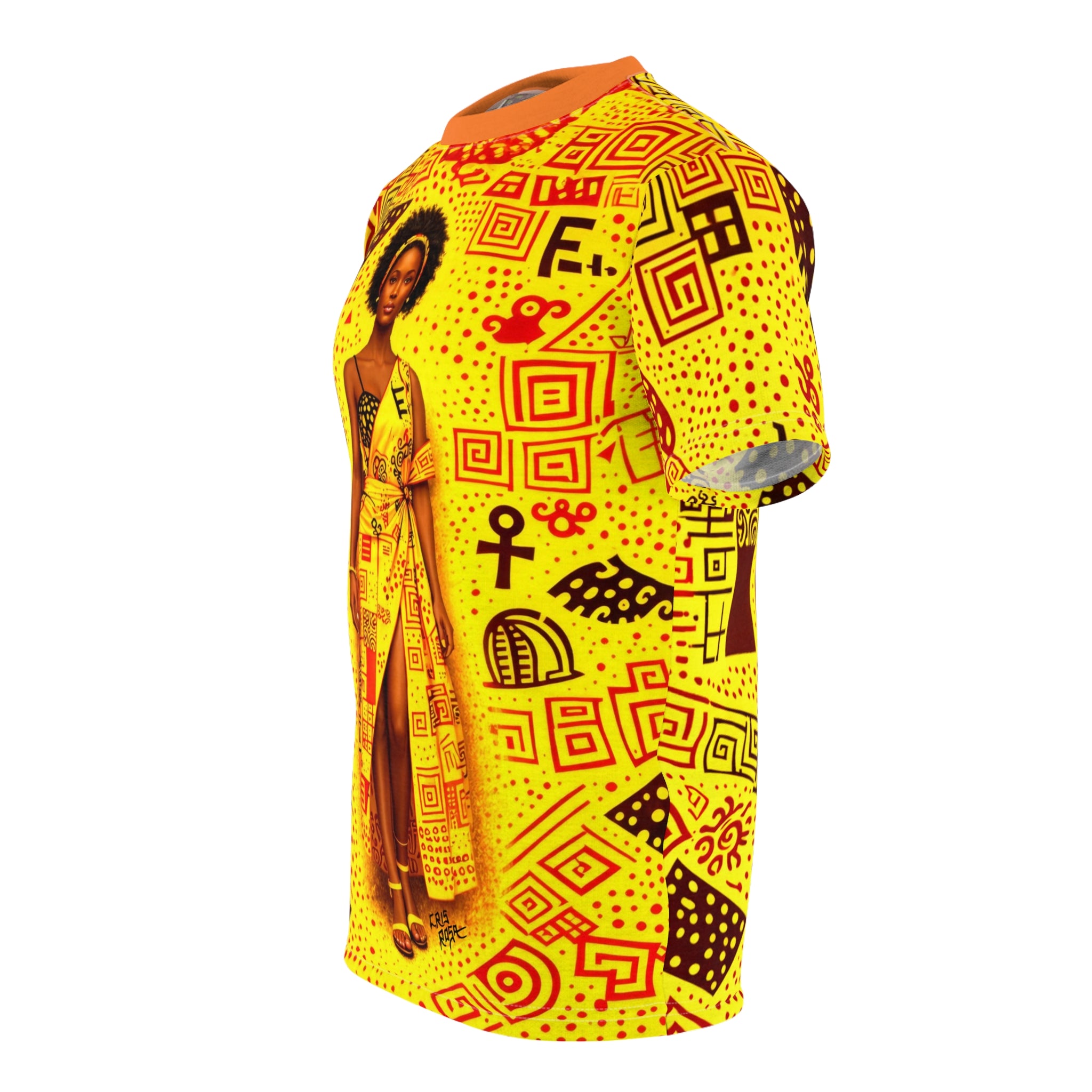 Camiseta Mulher Africana - Impressão Total - Assinada por Cris Rosa